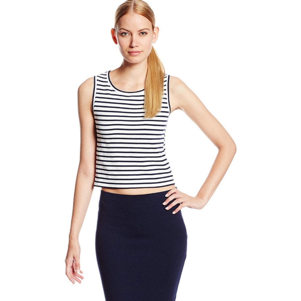 Trina Turk | Elberta Striped French Terry Cropped Top